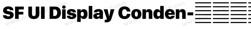 SF UI Display Conden字体转换